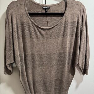 Express Brown Knit Top